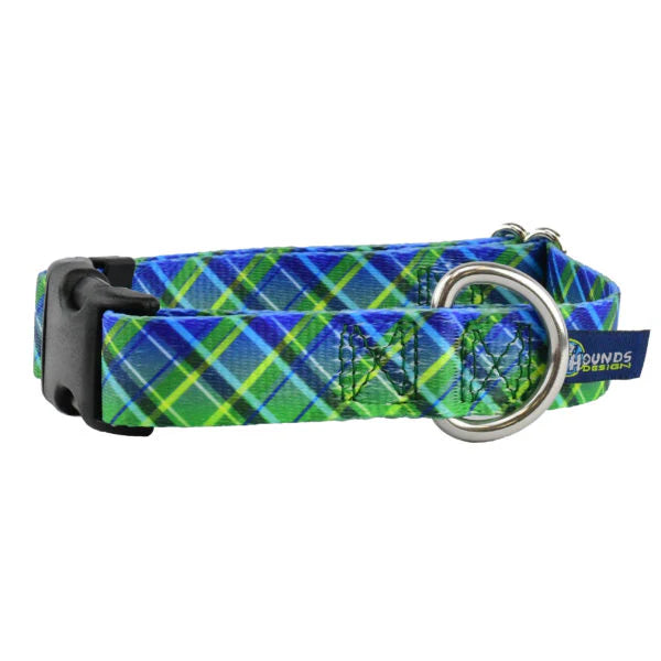 Electric Glow Green Plaid Collar