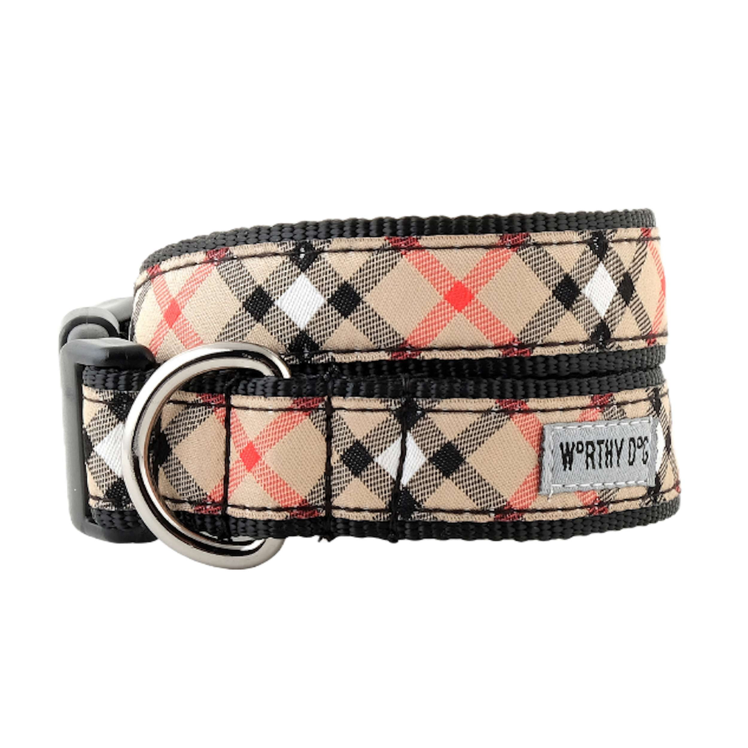 Bias Plaid Tan Collar