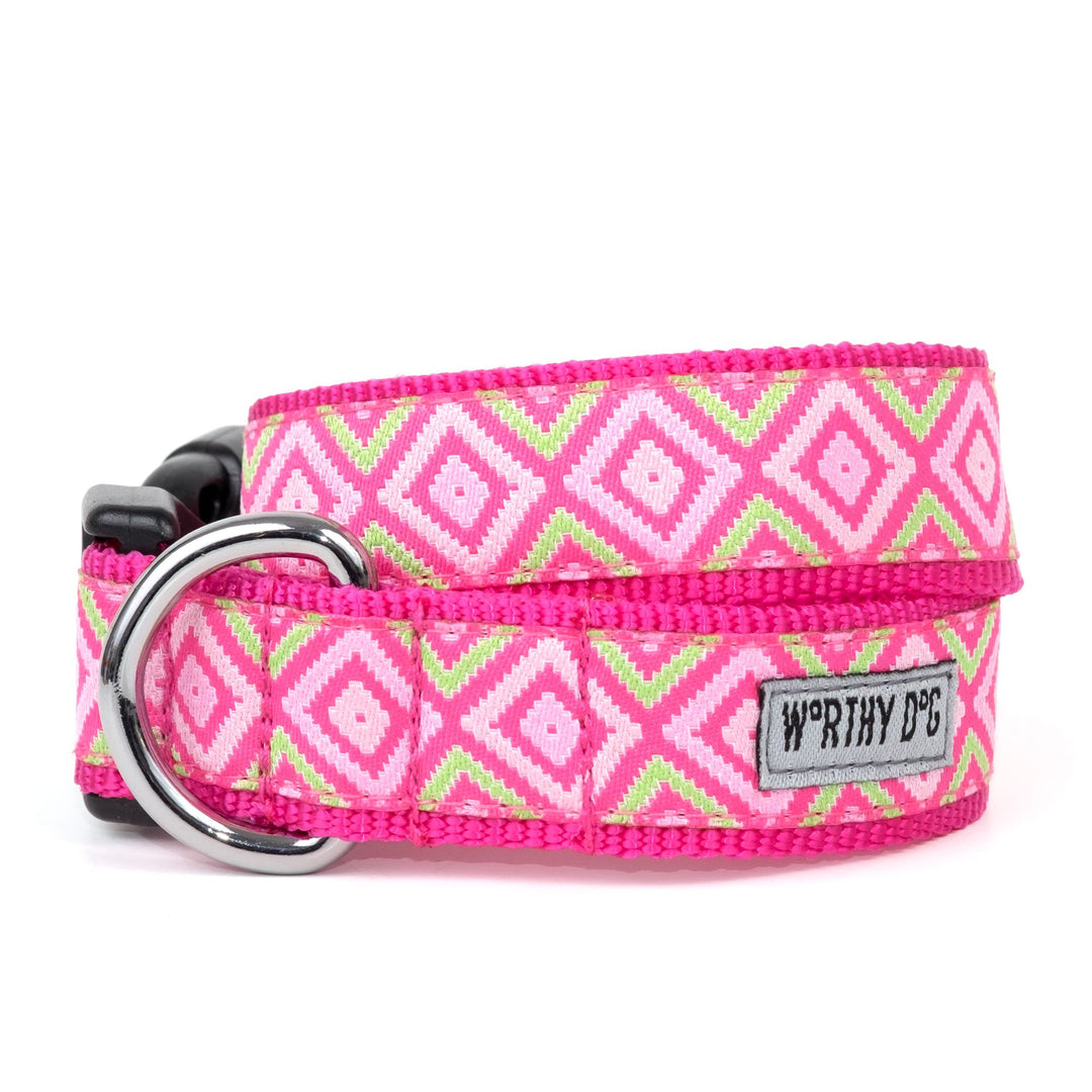 Pink Graphic Diamond Collar