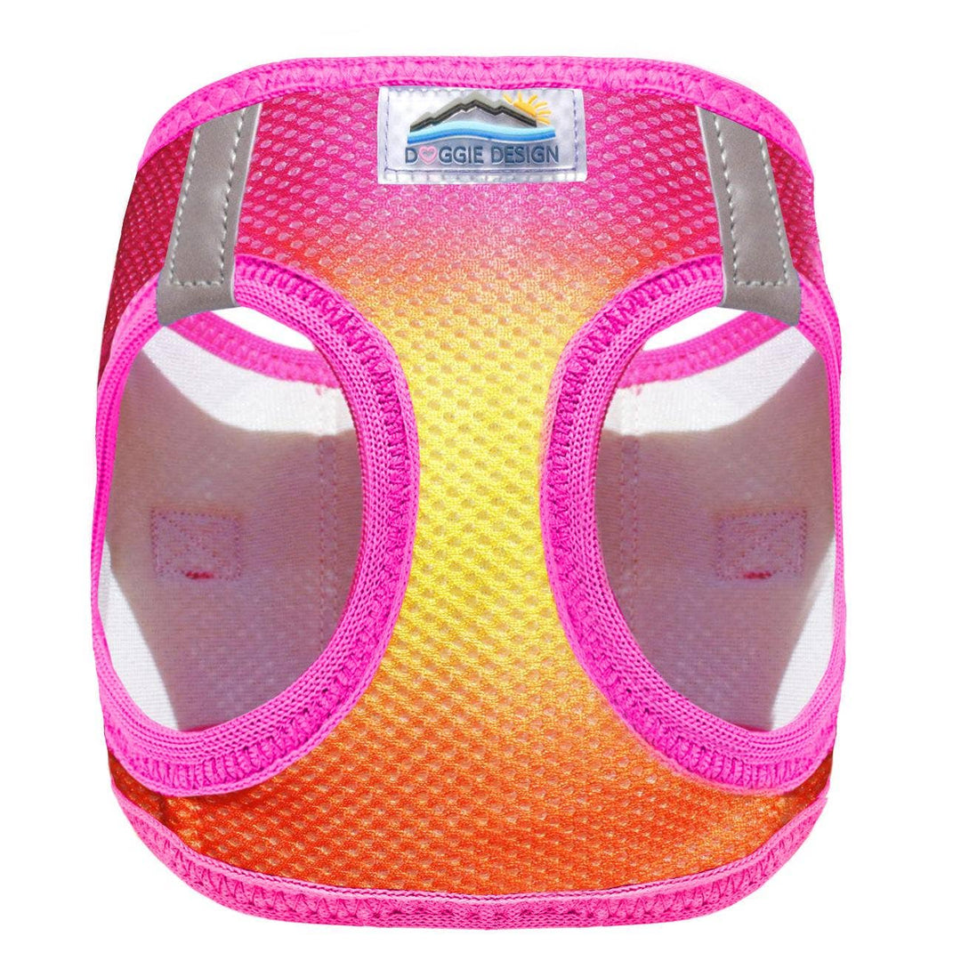 American River Ombre Dog Harness - Raspberry Pink & Orange