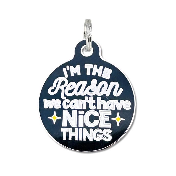 QR Code Dog Tag I'm The Reason We Can't Have Nice Things