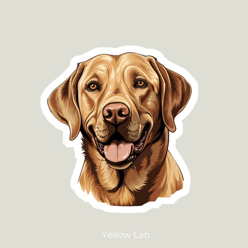 Yellow Lab Sticker