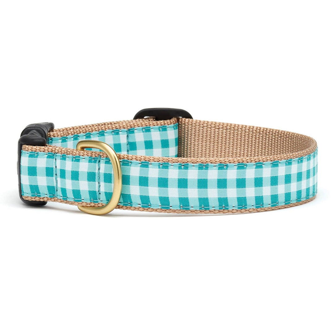 Turquoise Gingham Collar
