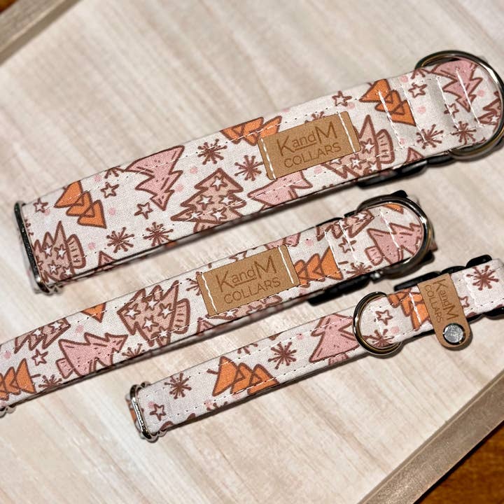 Pink Boho Christmas Collar Large