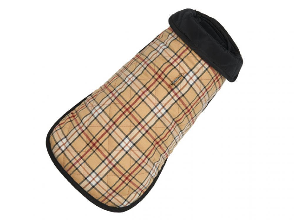 Diamond Quilted Coat-Plaid/Black
