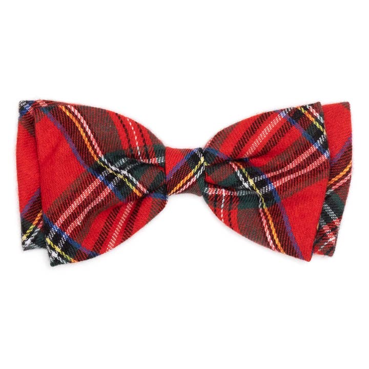 Red Plaid Bow Tie