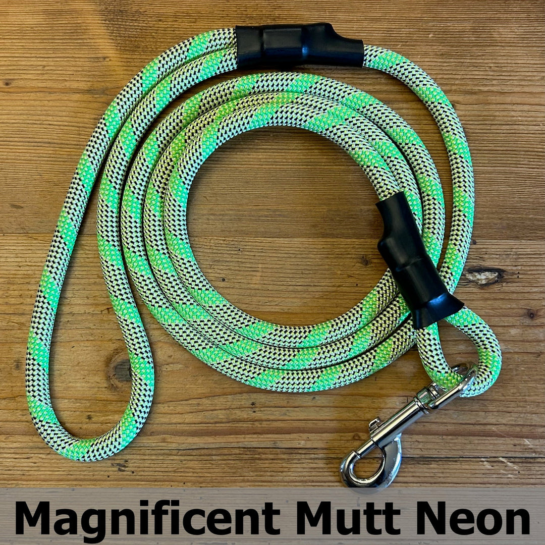 Standard Clip Leash 6" Magnificent Mutt Neon