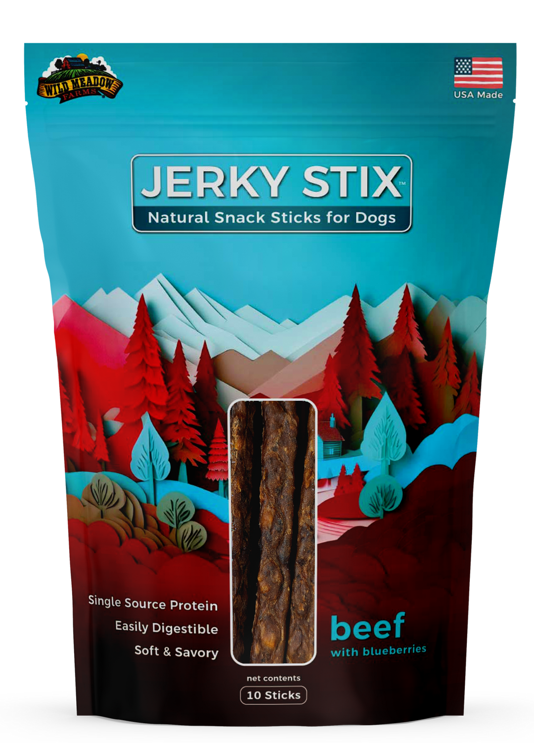 Jerky Stix Beef With Blueberries