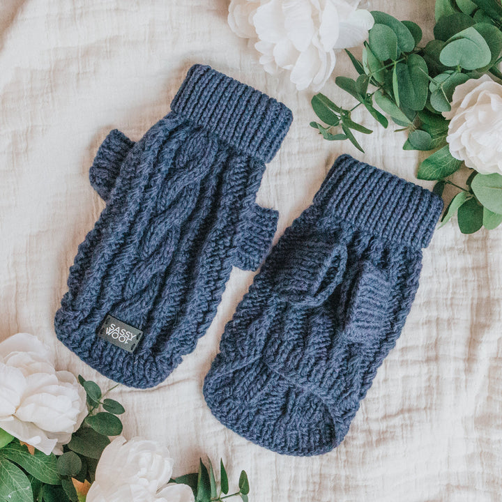 Navy Cable Knit Sweater