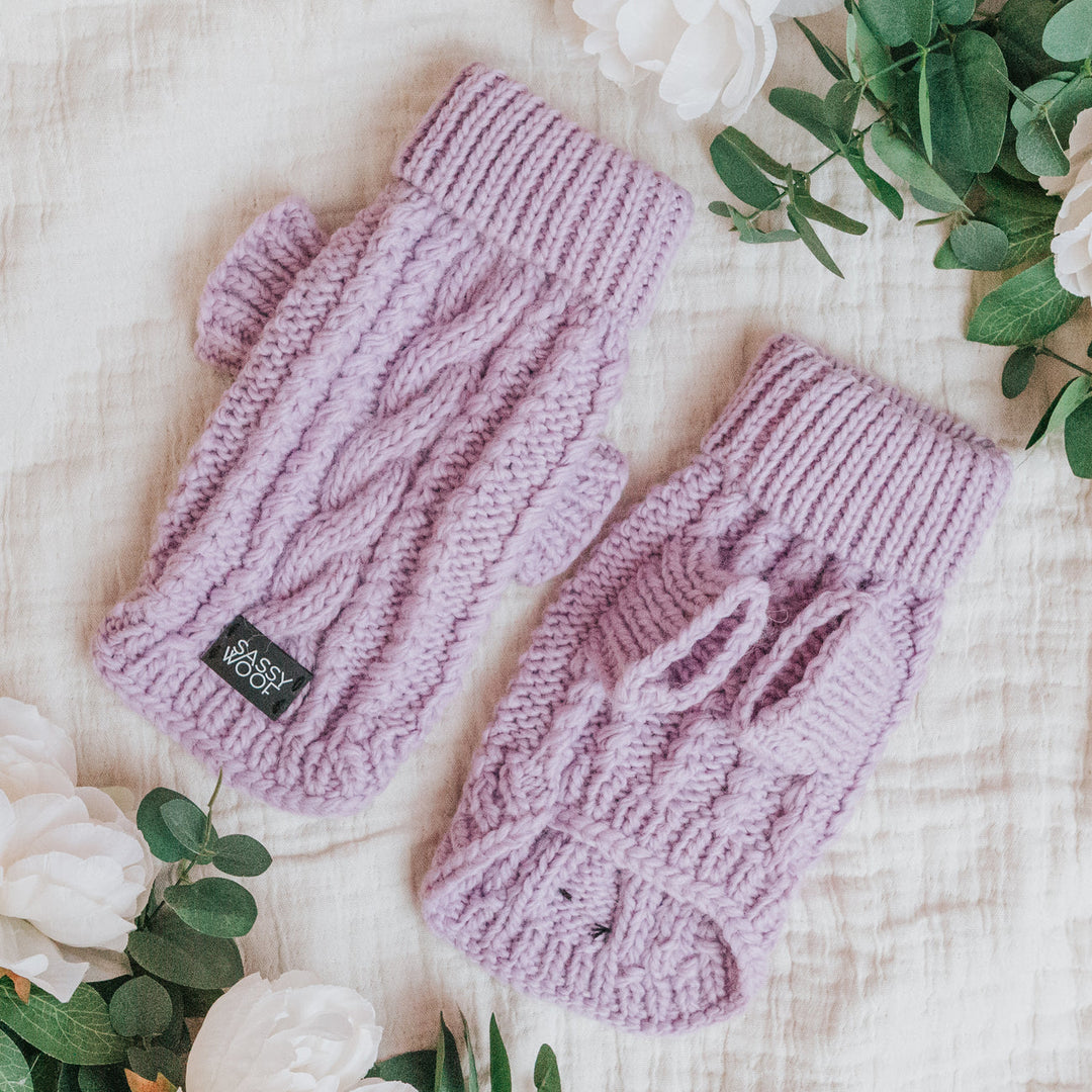 Lavender Cable Knit Sweater