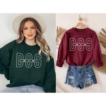 Dog Mom Sweatshirt Maroon