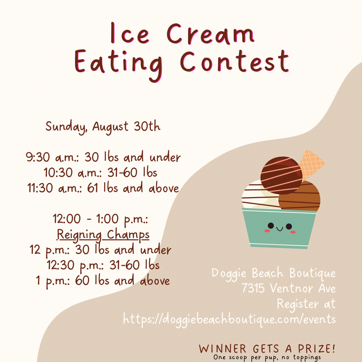 Ice Cream Eating Contest August 30th!