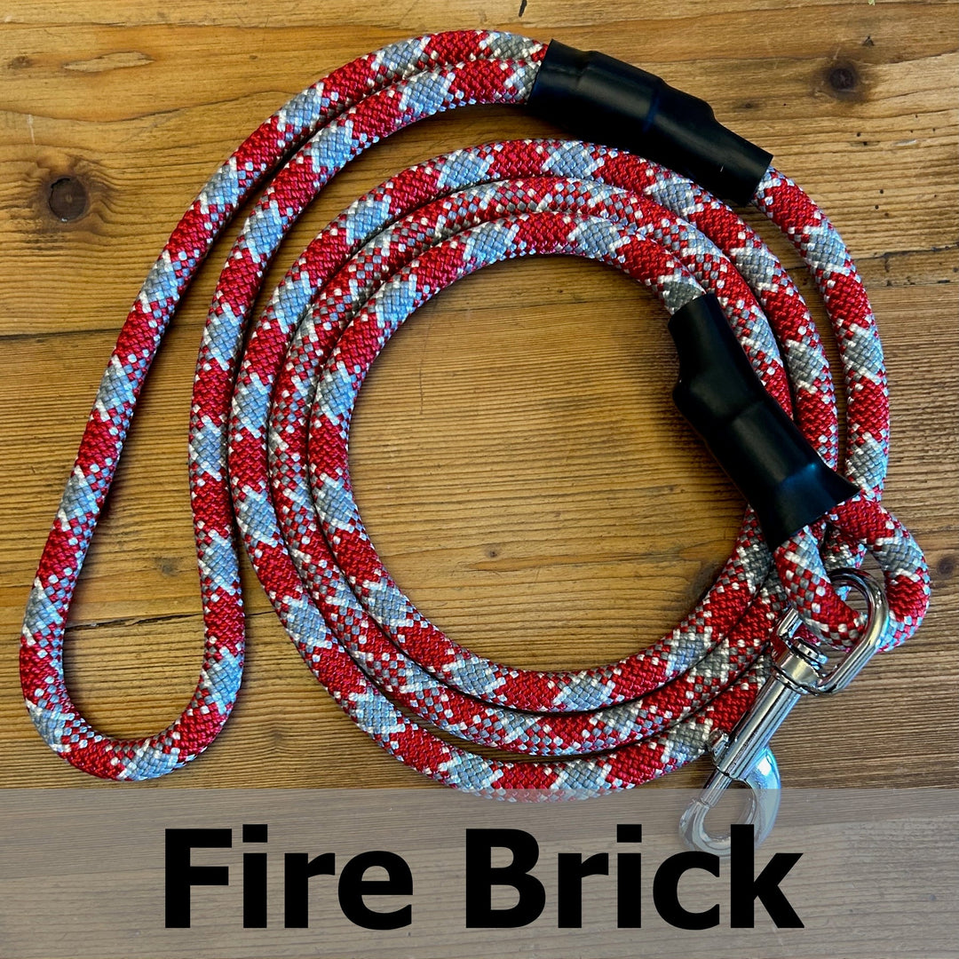 Standard Clip Leash 6" Fire Brick